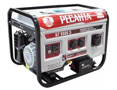 Бензиновый электрогенератор Ресанта БГ9500Э 